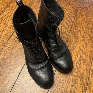 Men's TuffRider Leather Lace up Boots, 1" heel, Black, Size 10.5, Excellent Con!